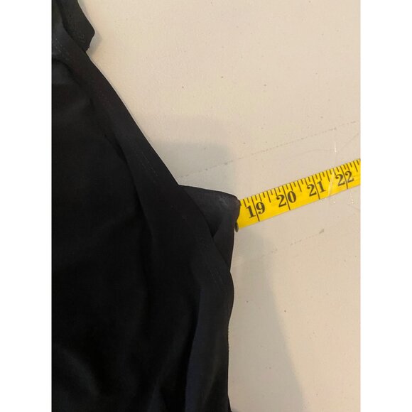 Dress Barn Sleeveless Black Dress Beaded Shoulder Detail Size 12 - Picture 8 of 11